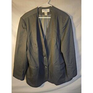Maggie Barnes Career Business Black Suit Jacket Blazer Womens Plus Size 24W‎ 3X